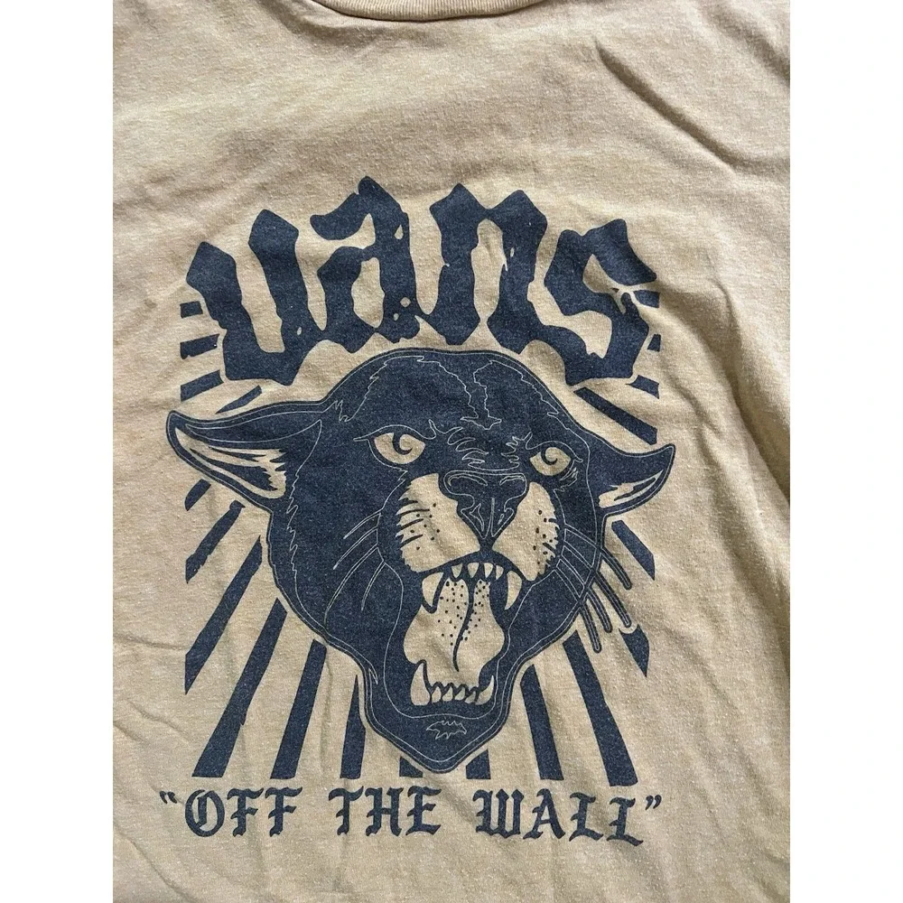 VANS Yellow Cougar Graphic Short Sleeve Tshirt Youth‎ Size XL